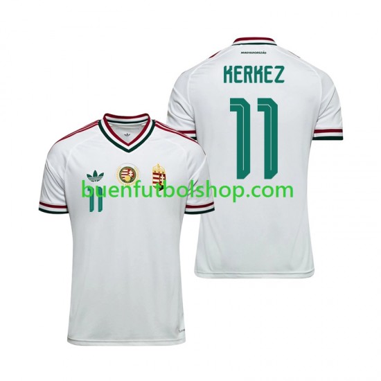 Camiseta de Fútbol Hungría Milos Kerkez 11 World Cup 2026 Segunda Equipación Manga Corta Hombre