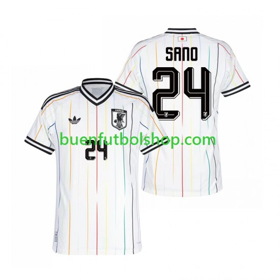 Camiseta de Fútbol Japón Kaishu Sano 24 World Cup 2026 Segunda Equipación Manga Corta Hombre