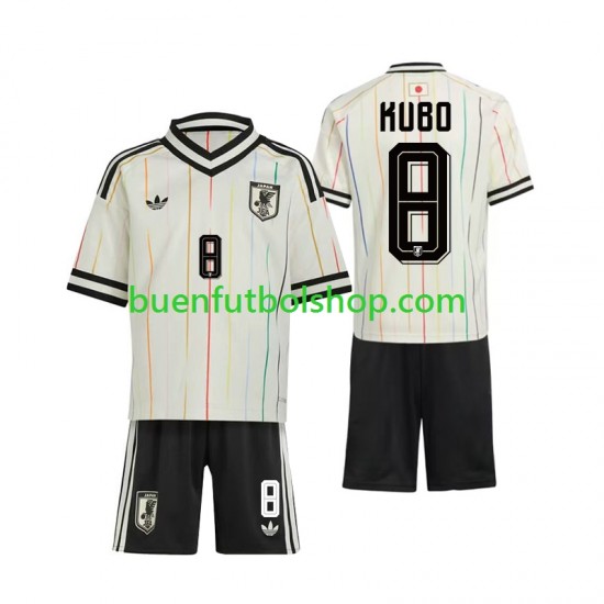 Camiseta de Fútbol Japón Kubo 8 World Cup 2026 Segunda Equipación Manga Corta Niño