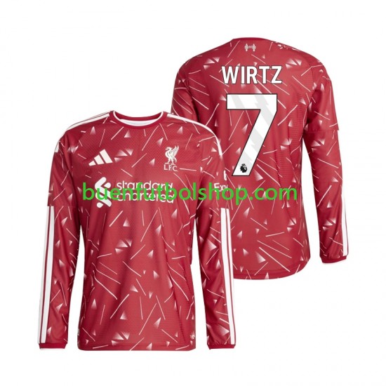 Camiseta de Fútbol Liverpool Florian Wirtz 7 2026-2027 Primera Equipación Manga Larga Hombre