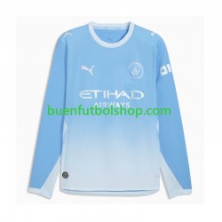 Camiseta de Fútbol Manchester City 2026-2027 Primera Equipación Manga Larga Hombre
