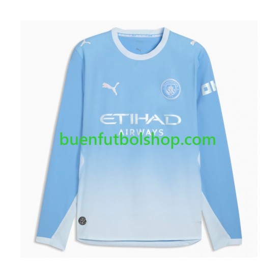 Camiseta de Fútbol Manchester City 2026-2027 Primera Equipación Manga Larga Hombre