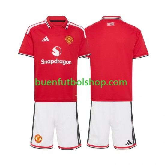 Camiseta de Fútbol Manchester United 2026-2027 Primera Equipación Manga Corta Niño