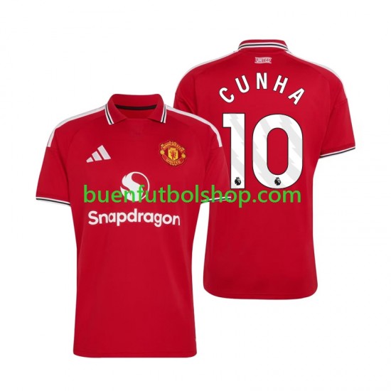 Camiseta de Fútbol Manchester United Matheus Cunha 10 2026-2027 Primera Equipación Manga Corta Hombre