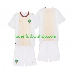 Camiseta de Fútbol Marruecos 2026 Segunda Equipación Manga Corta Niño
