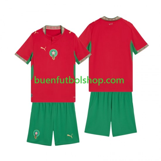 Camiseta de Fútbol Marruecos 2026 Primera Equipación Manga Corta Niño