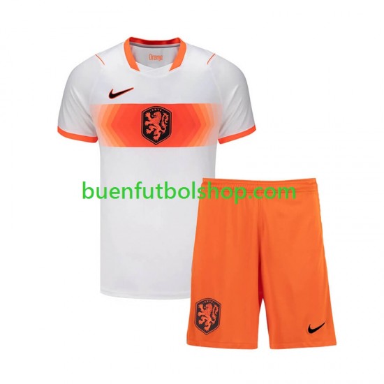 Camiseta de Fútbol Países Bajos World Cup 2026 Segunda Equipación Manga Corta Niño