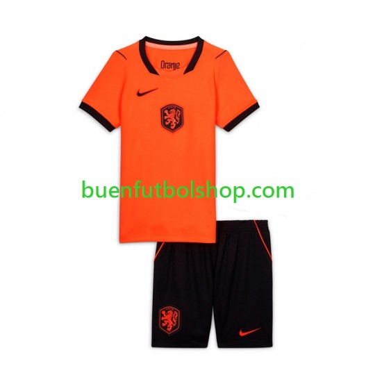 Camiseta de Fútbol Países Bajos World Cup 2026 Primera Equipación Manga Corta Niño