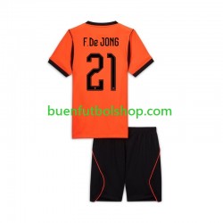 Camiseta de Fútbol Países Bajos Frenkie de Jong 21 World Cup 2026 Primera Equipación Manga Corta Niño