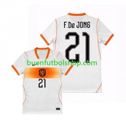 Camiseta de Fútbol Países Bajos Frenkie de Jong 21 World Cup 2026 Segunda Equipación Manga Corta Hombre