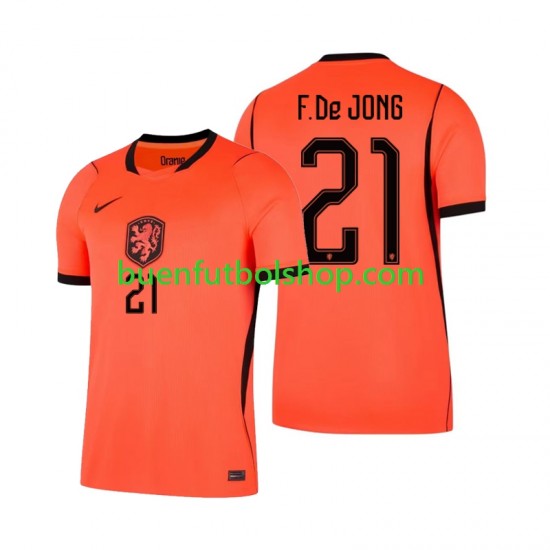 Camiseta de Fútbol Países Bajos Frenkie de Jong 21 World Cup 2026 Primera Equipación Manga Corta Hombre