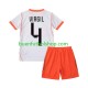 Camiseta de Fútbol Países Bajos Virgil van Dijk 4 World Cup 2026 Segunda Equipación Manga Corta Niño