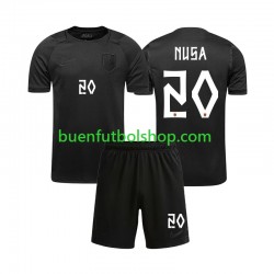 Camiseta de Fútbol Noruega Antonio NUSA 20 World Cup 2026 Segunda Equipación Manga Corta Niño