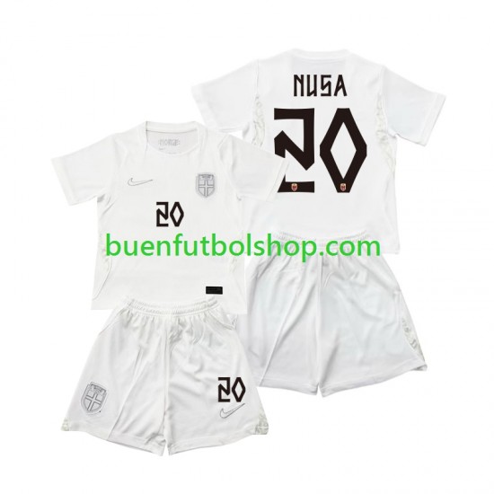 Camiseta de Fútbol Noruega Antonio NUSA 20 World Cup 2026 Tercera Equipación Manga Corta Niño