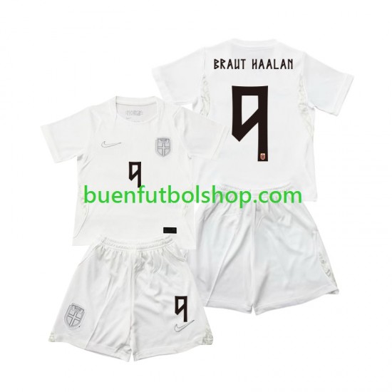 Camiseta de Fútbol Noruega Braut Haaland 9 World Cup 2026 Tercera Equipación Manga Corta Niño