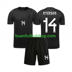 Camiseta de Fútbol Noruega Julian Ryerson 14 World Cup 2026 Segunda Equipación Manga Corta Niño