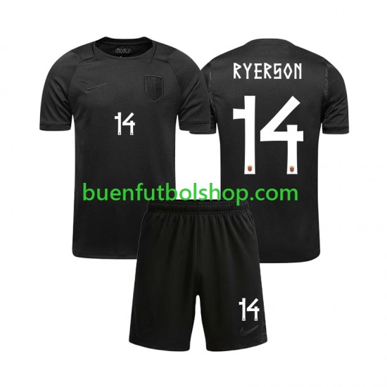 Camiseta de Fútbol Noruega Julian Ryerson 14 World Cup 2026 Segunda Equipación Manga Corta Niño