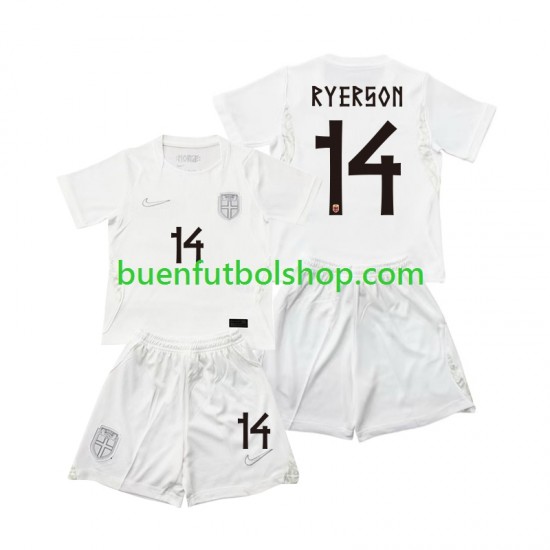 Camiseta de Fútbol Noruega Julian Ryerson 14 World Cup 2026 Tercera Equipación Manga Corta Niño