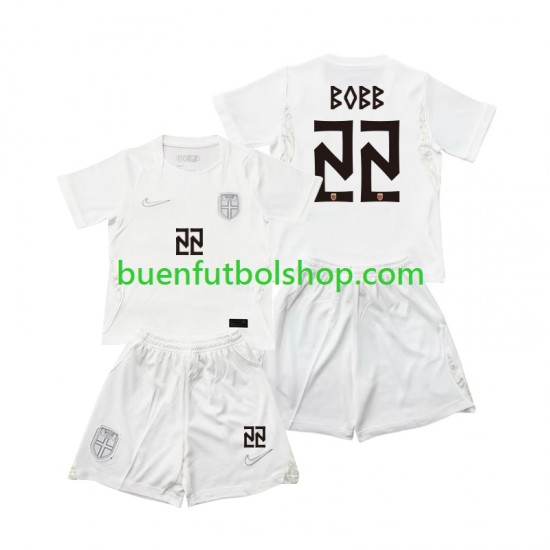 Camiseta de Fútbol Noruega Oscar Bobb 22 World Cup 2026 Tercera Equipación Manga Corta Niño