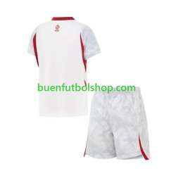 Camiseta de Fútbol Polonia World Cup 2026 Primera Equipación Manga Corta Niño