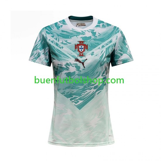 Camiseta de Fútbol Portugal World Cup 2026 Segunda Equipación Manga Corta para Mujer