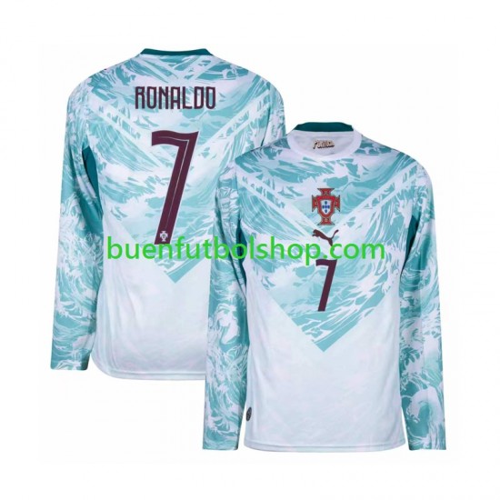 Camiseta de Fútbol Portugal Cristiano Ronaldo 7 World Cup 2026 Segunda Equipación Manga Larga Hombre