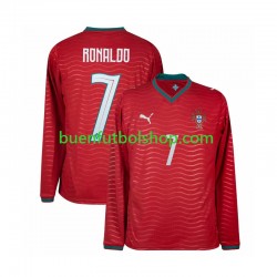 Camiseta de Fútbol Portugal Cristiano Ronaldo 7 World Cup 2026 Primera Equipación Manga Larga Hombre