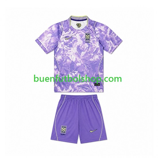 Camiseta de Fútbol Corea Del Sur World Cup 2026 Segunda Equipación Manga Corta Niño