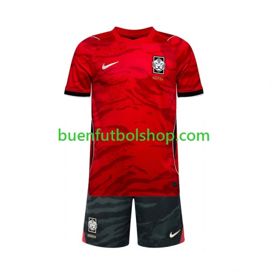 Camiseta de Fútbol Corea Del Sur World Cup 2026 Primera Equipación Manga Corta Niño