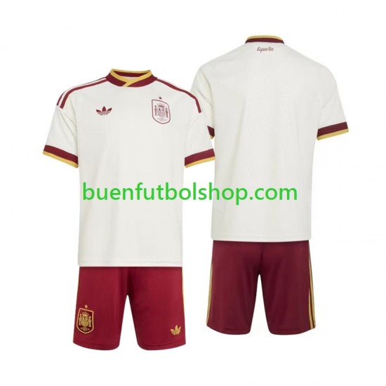 Camiseta de Fútbol España World Cup 2026 Segunda Equipación Manga Corta Niño