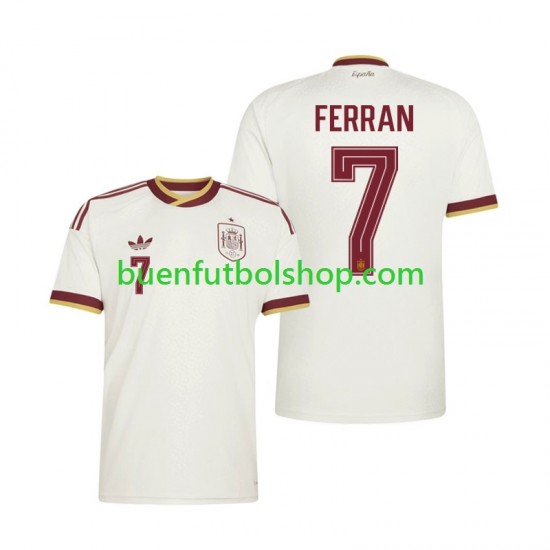 Camiseta de Fútbol España Ferran Torres 7 World Cup 2026 Segunda Equipación Manga Corta Hombre