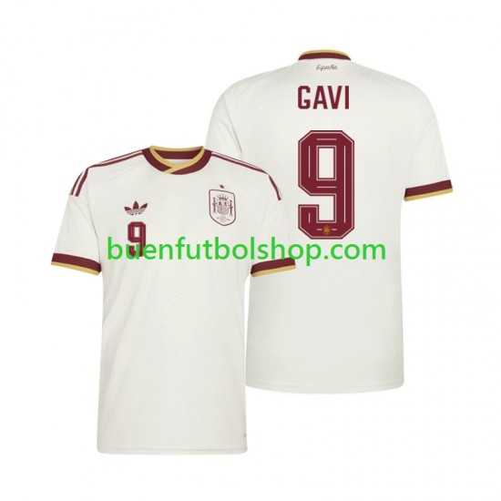 Camiseta de Fútbol España Gavi 9 World Cup 2026 Segunda Equipación Manga Corta Hombre