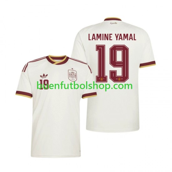 Camiseta de Fútbol España Lamine Yamal 19 World Cup 2026 Segunda Equipación Manga Corta Hombre