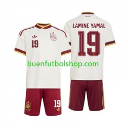 Camiseta de Fútbol España Lamine Yamal 19 World Cup 2026 Segunda Equipación Manga Corta Niño