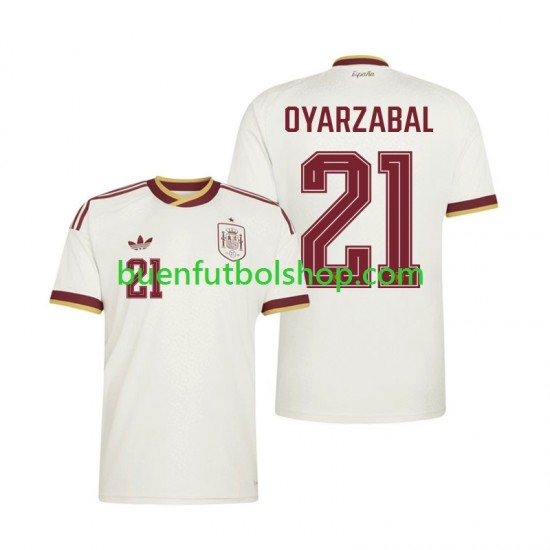 Camiseta de Fútbol España Mikel Oyarzabal 21 World Cup 2026 Segunda Equipación Manga Corta Hombre