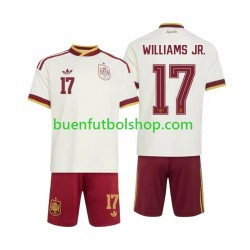 Camiseta de Fútbol España Nico Williams 17 World Cup 2026 Segunda Equipación Manga Corta Niño