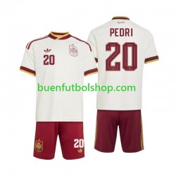 Camiseta de Fútbol España Pedri 20 World Cup 2026 Segunda Equipación Manga Corta Niño