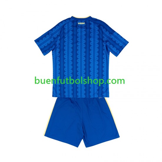 Camiseta de Fútbol Suecia World Cup 2026 Segunda Equipación Manga Corta Niño