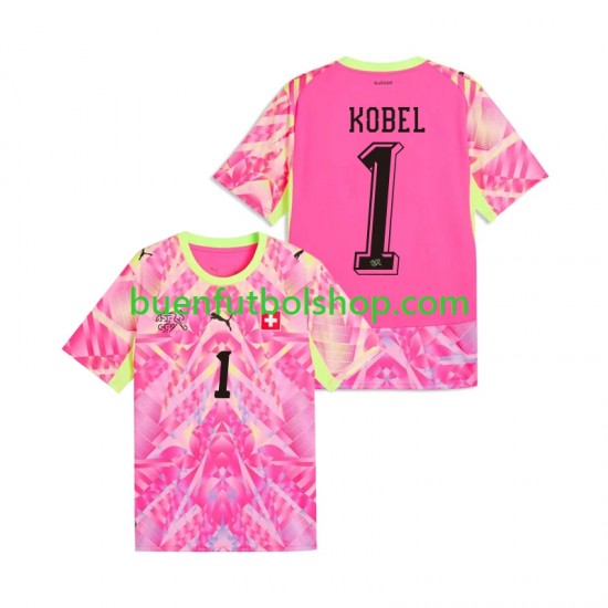Camiseta de Fútbol Suiza Portero Gregor Kobel 1 World Cup 2026 Segunda Equipación Manga Corta Hombre