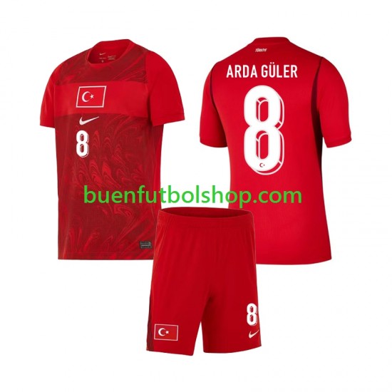 Camiseta de Fútbol Turquía Arda Guler 8 World Cup 2026 Primera Equipación Manga Corta Niño