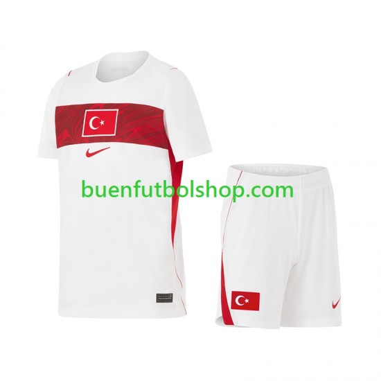 Camiseta de Fútbol Turquía World Cup 2026 Segunda Equipación Manga Corta Niño