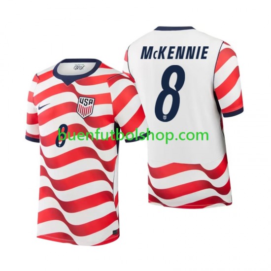 Camiseta de Fútbol Estados Unidos Weston McKennie 8 World Cup 2026 Primera Equipación Manga Corta Hombre