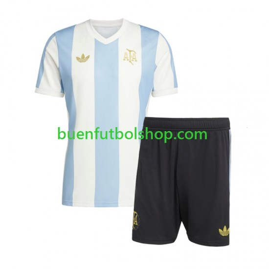 Camiseta de Fútbol Argentina 50 Anniversary Primera Equipación Manga Corta Niño