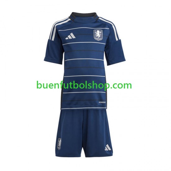 Camiseta de Fútbol Aston Villa 2024-2025 Tercera Equipación Manga Corta Niño