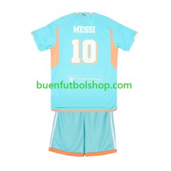 Camiseta de Fútbol Inter Miami Lionel Messi 10 2024-2025 Tercera Equipación Manga Corta Niño