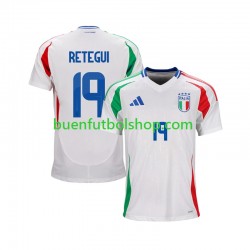 Camiseta de Fútbol Italia Mateo Retegui 19 2024 Segunda Equipación Manga Corta Hombre