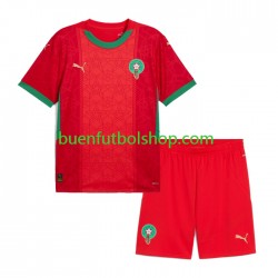 Camiseta de Fútbol Marruecos 2024 Primera Equipación Manga Corta Niño