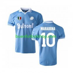 Camiseta de Fútbol Napoli MARADONA 10 Retro 1986 Primera Equipación Manga Corta Hombre