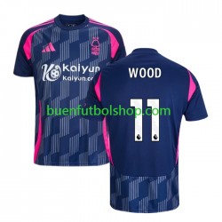 Camiseta de Fútbol Nottingham Forest Chris Wood 11 2024-2025 Segunda Equipación Manga Corta Hombre