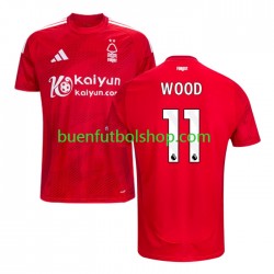 Camiseta de Fútbol Nottingham Forest Chris Wood 11 2024-2025 Primera Equipación Manga Corta Hombre